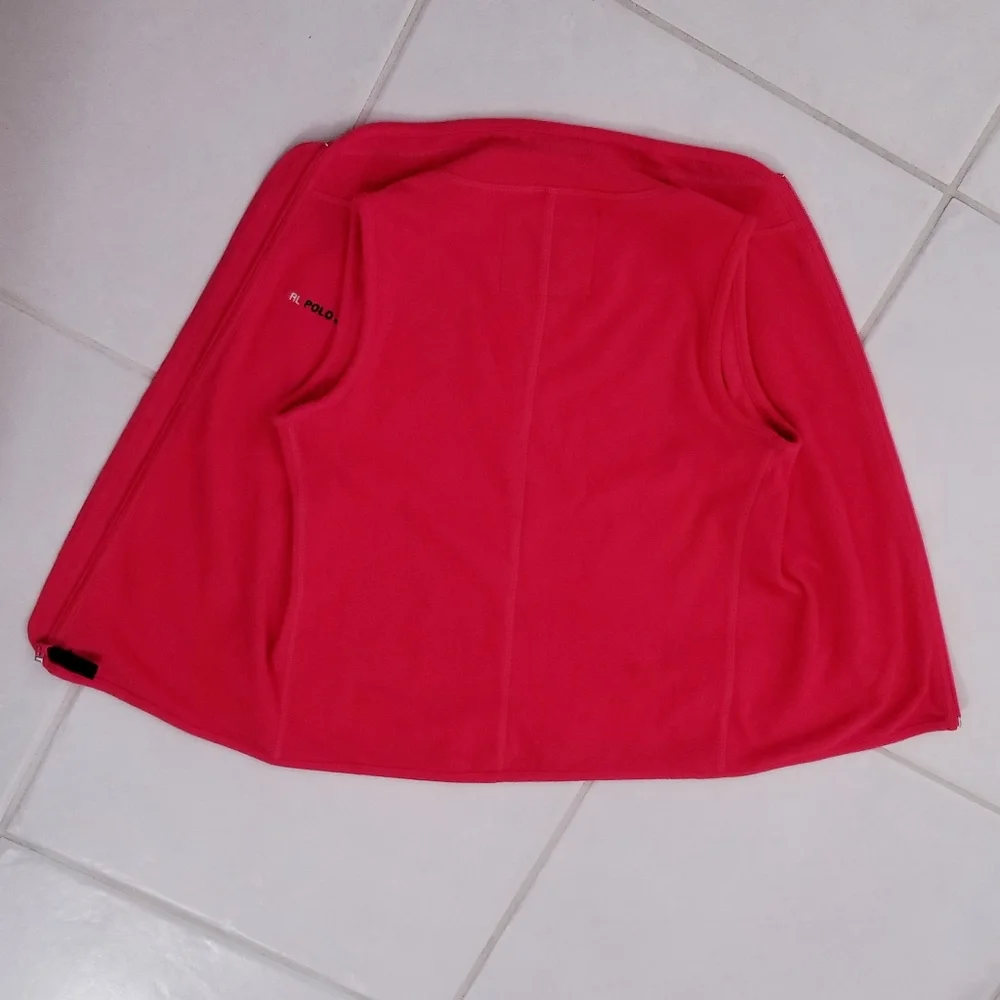 Ralph Lauren Polo Jeans Red Fleece Vest Boys Sz M